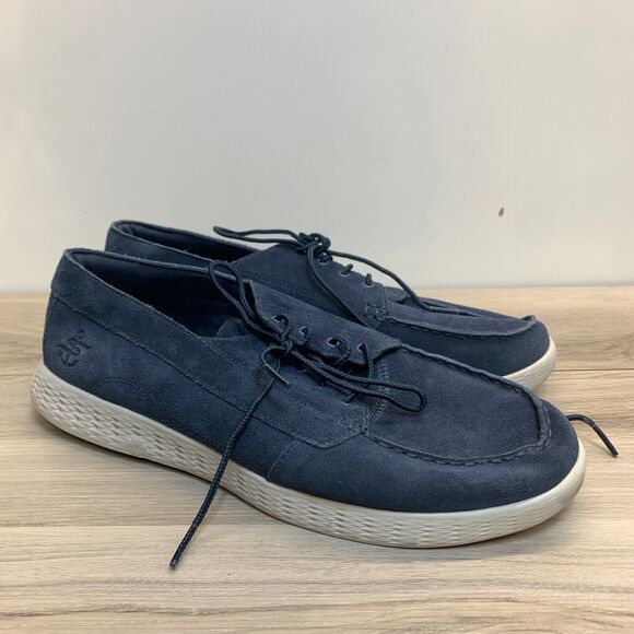 Other - Skechers On The Go Glide Size 12 Mens Boat Shoes Blue Gray Suede Comfort Casual